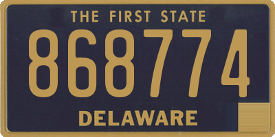 DE license plate 868774