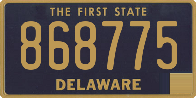 DE license plate 868775