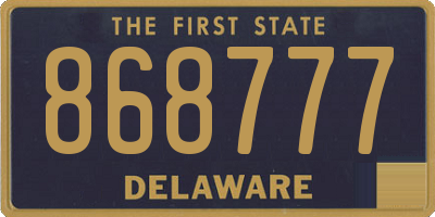 DE license plate 868777