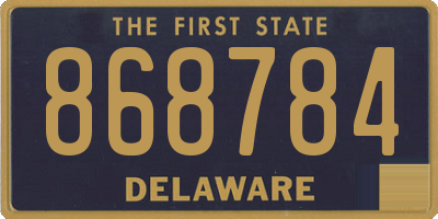 DE license plate 868784