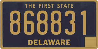 DE license plate 868831