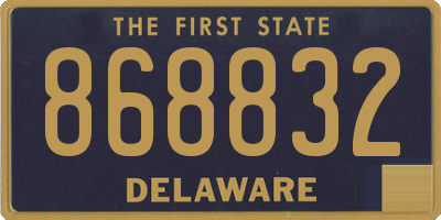 DE license plate 868832