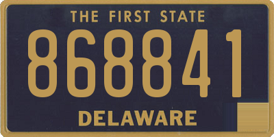 DE license plate 868841