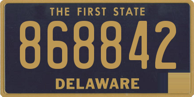 DE license plate 868842