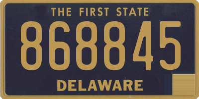 DE license plate 868845