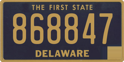 DE license plate 868847