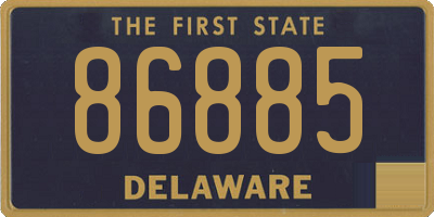 DE license plate 86885