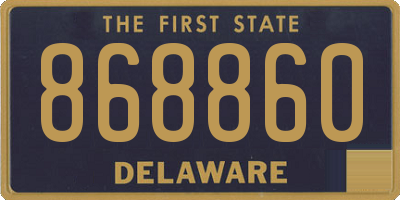 DE license plate 868860