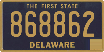 DE license plate 868862