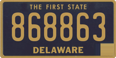 DE license plate 868863