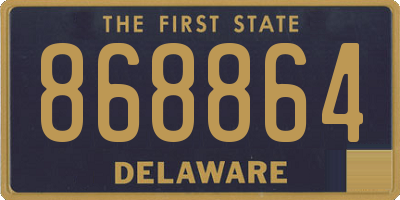 DE license plate 868864