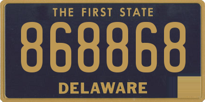 DE license plate 868868