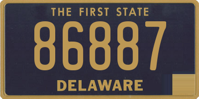 DE license plate 86887