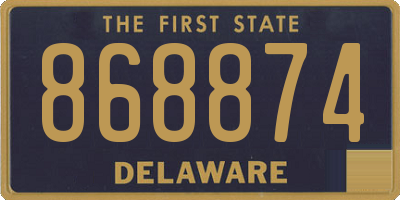 DE license plate 868874