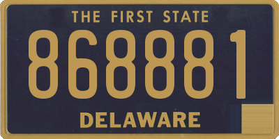 DE license plate 868881