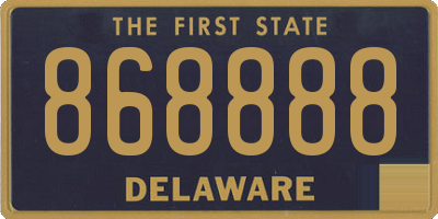 DE license plate 868888