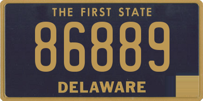 DE license plate 86889