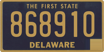 DE license plate 868910