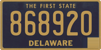 DE license plate 868920