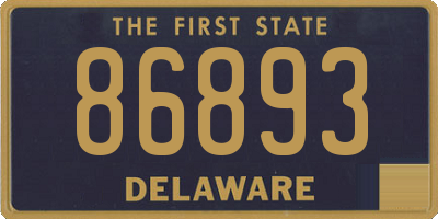 DE license plate 86893