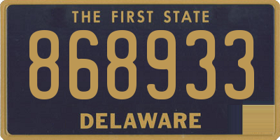 DE license plate 868933