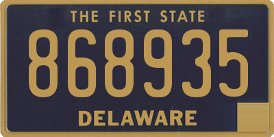 DE license plate 868935