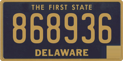 DE license plate 868936