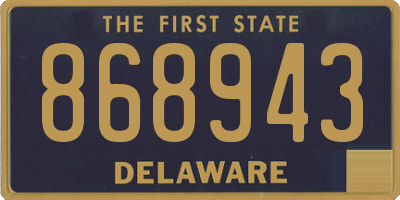 DE license plate 868943