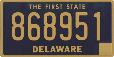 DE license plate 868951