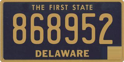 DE license plate 868952