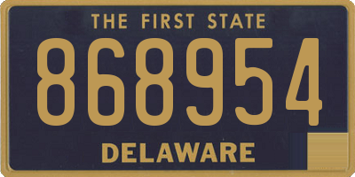 DE license plate 868954