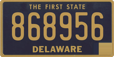 DE license plate 868956