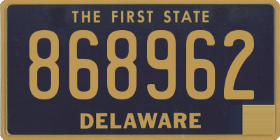 DE license plate 868962