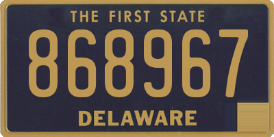 DE license plate 868967