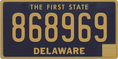 DE license plate 868969