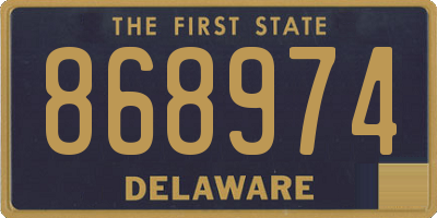 DE license plate 868974