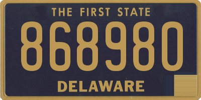 DE license plate 868980