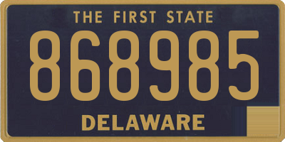 DE license plate 868985