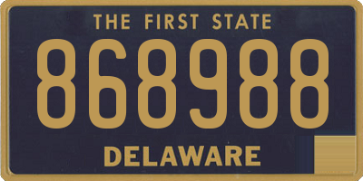 DE license plate 868988