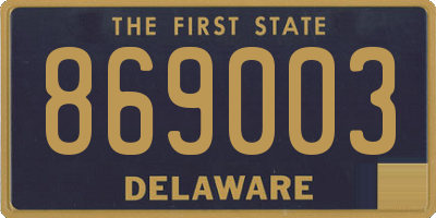 DE license plate 869003