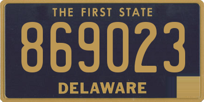 DE license plate 869023