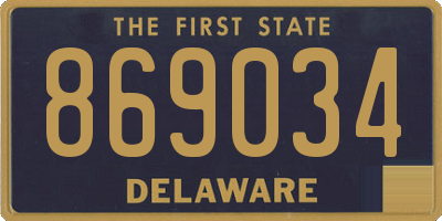 DE license plate 869034