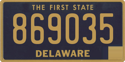 DE license plate 869035