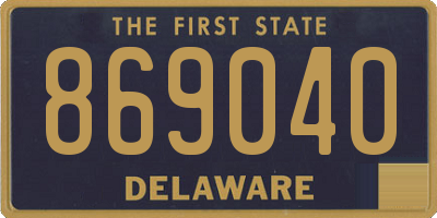 DE license plate 869040