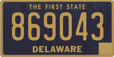 DE license plate 869043