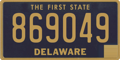 DE license plate 869049