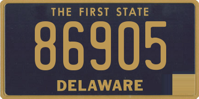 DE license plate 86905