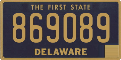 DE license plate 869089