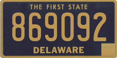 DE license plate 869092