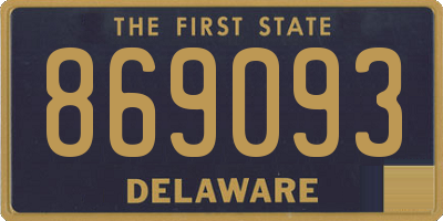 DE license plate 869093